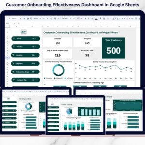 Customer Onboarding Effectiveness Dashboard in Google Sheets