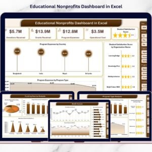 Educational Nonprofits Dashboard in Excel