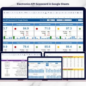 Electronics KPI Scorecard in Google Sheets