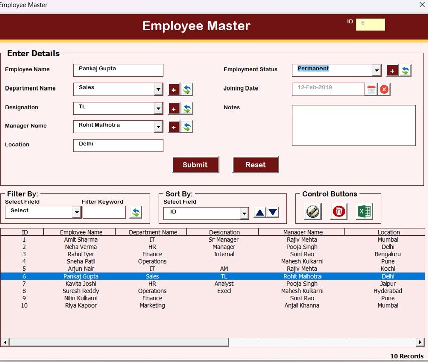 Expense Reimbursement Management System V1.0 in Excel VBA - Image 6