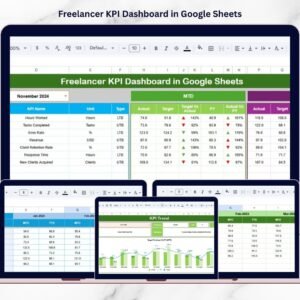 Freelancer KPI Dashboard in Google Sheets