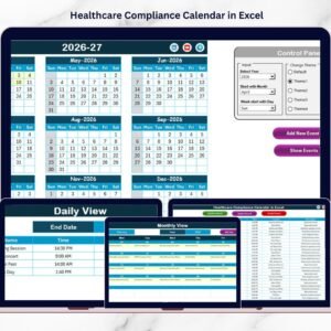 Healthcare Compliance Calendar in Excel