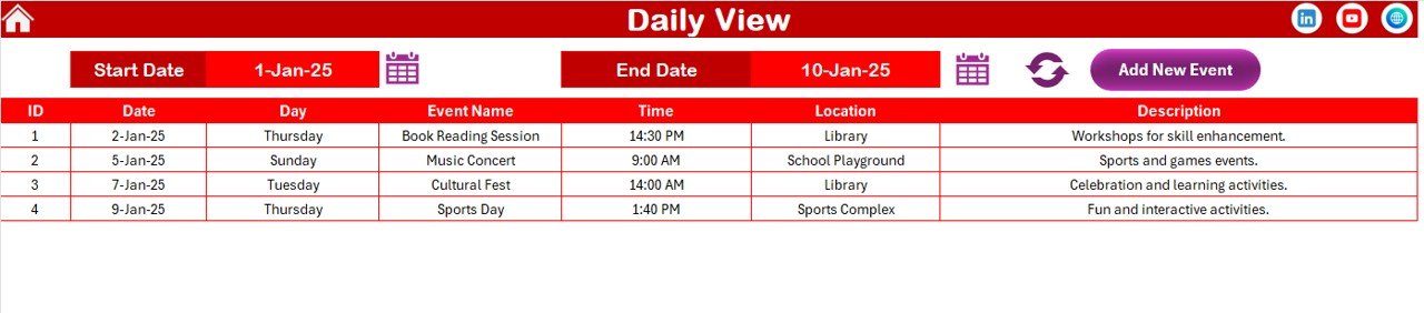 Healthcare Event Calendar in Excel - Image 5