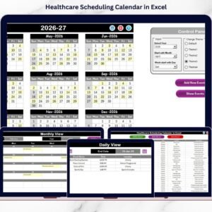 Healthcare Scheduling Calendar in Excel