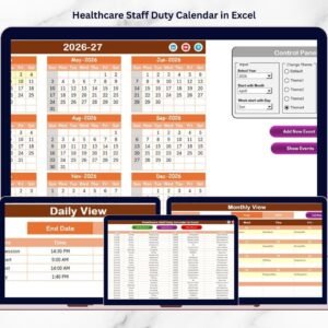 Healthcare Staff Duty Calendar in Excel