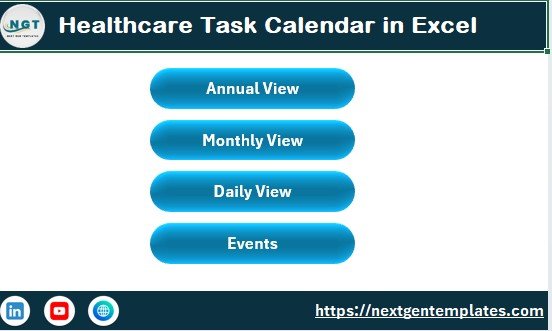 Healthcare Task Calendar in Excel - Image 2