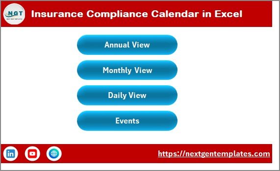 Insurance Compliance Calendar in Excel - Image 2