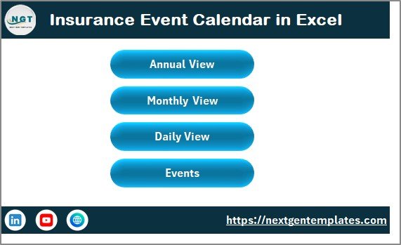 Insurance Event Calendar in Excel - Image 2