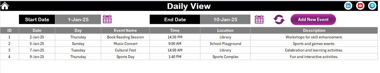 Insurance Planning Calendar in Excel - Image 5