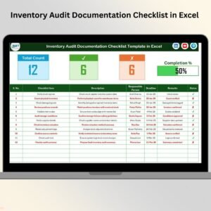 Inventory Audit Documentation Checklist in Excel