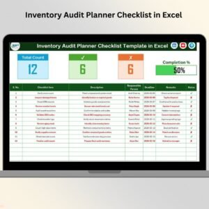 Inventory Audit Planner Checklist in Excel