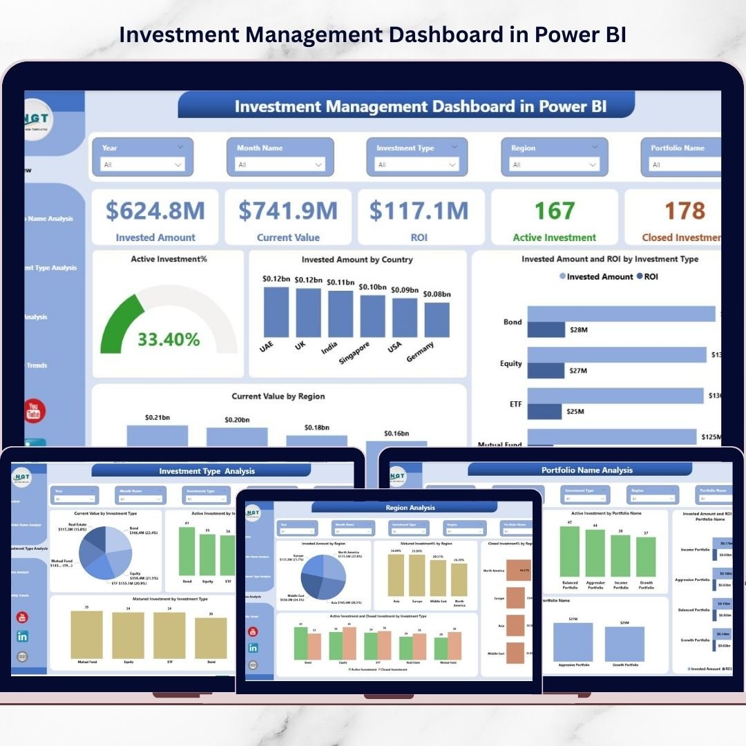 Investment Management Dashboard in Power BI