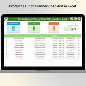 Product Launch Planner Checklist in Excel