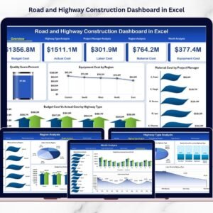 Road and Highway Construction Dashboard in Excel