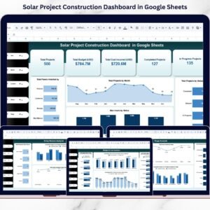 Solar Project Construction Dashboard in Google Sheets