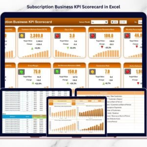 Subscription Business KPI Scorecard in Excel