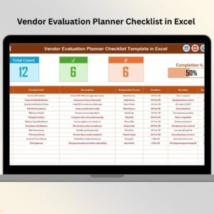 Vendor Evaluation Planner Checklist in Excel