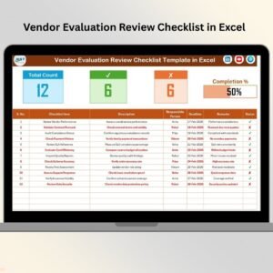 Vendor Evaluation Review Checklist in Excel