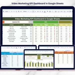 Video Marketing KPI Dashboard in Google Sheets