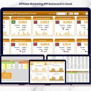Affiliate Marketing KPI Scorecard in Excel