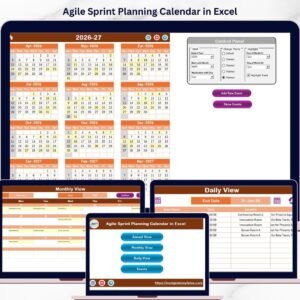 Agile Sprint Planning Calendar in Excel