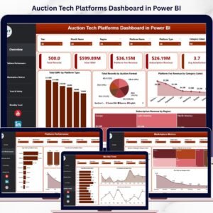 Auction Tech Platforms Dashboard in Power BI