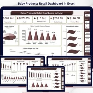 Baby Products Retail Dashboard in Excel
