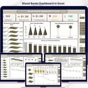 Blood Banks Dashboard in Excel