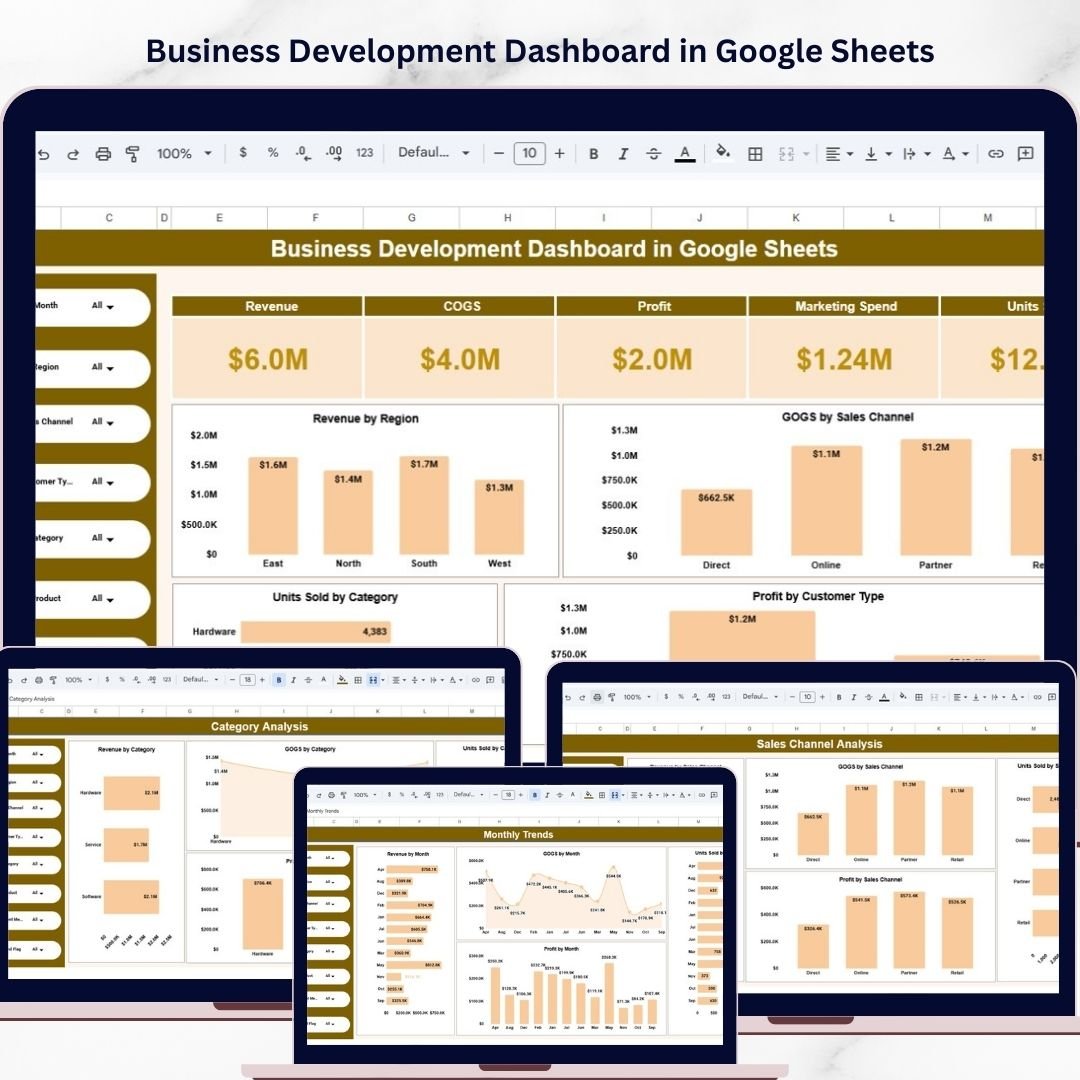 Business Development Dashboard in Google Sheets