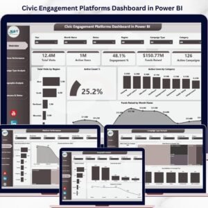 Civic Engagement Platforms Dashboard in Power BI