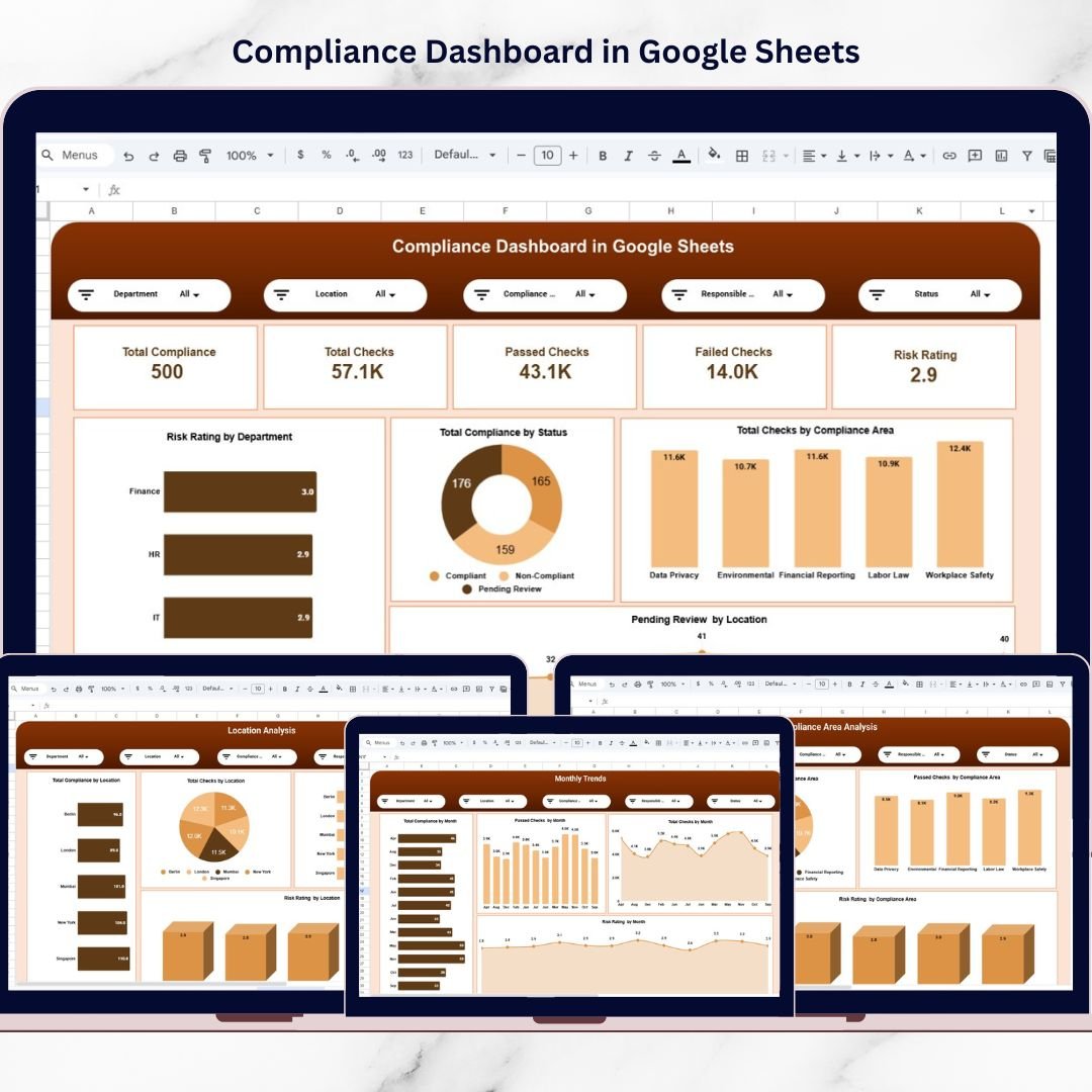 Compliance Dashboard in Google Sheets