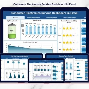Consumer Electronics Service Dashboard in Excel