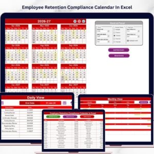 Employee Retention Compliance Calendar In Excel