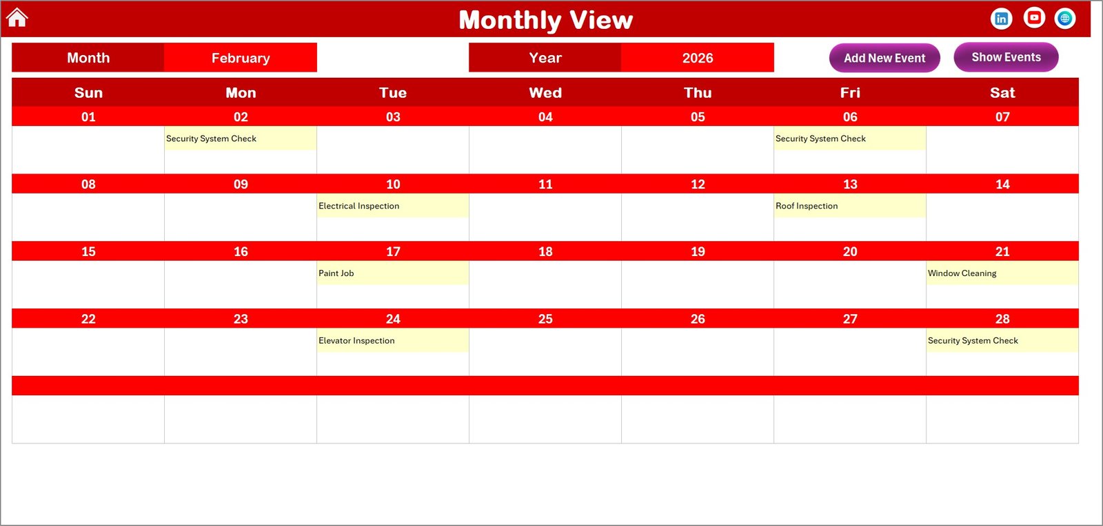 Employee Retention Maintenance Calendar In Excel - Image 4