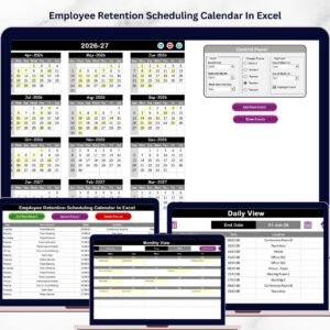 Employee Retention Scheduling Calendar in Excel