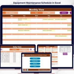 Equipment Maintenance Schedule in Excel