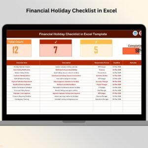 Financial Holiday Checklist in Excel