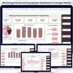 Marketing Funnel and Conversion Dashboard in Google Sheets