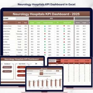 Neurology Hospitals KPI Dashboard in Excel
