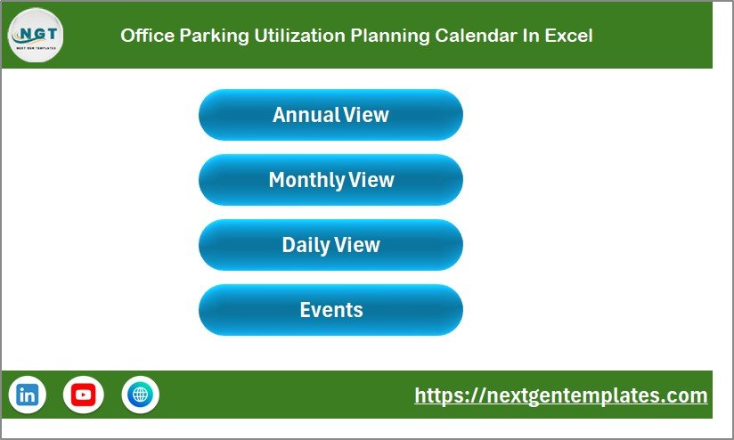 Office Parking Utilization Planning Calendar In Excel