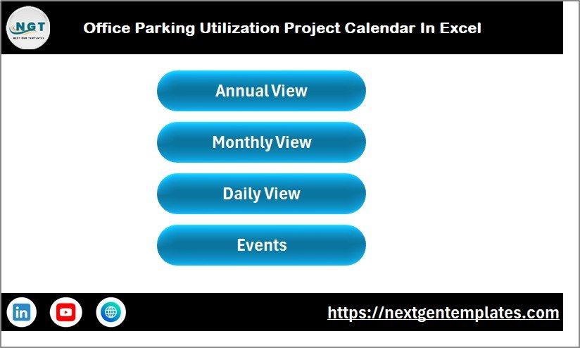 Office Parking Utilization Project Calendar In Excel
