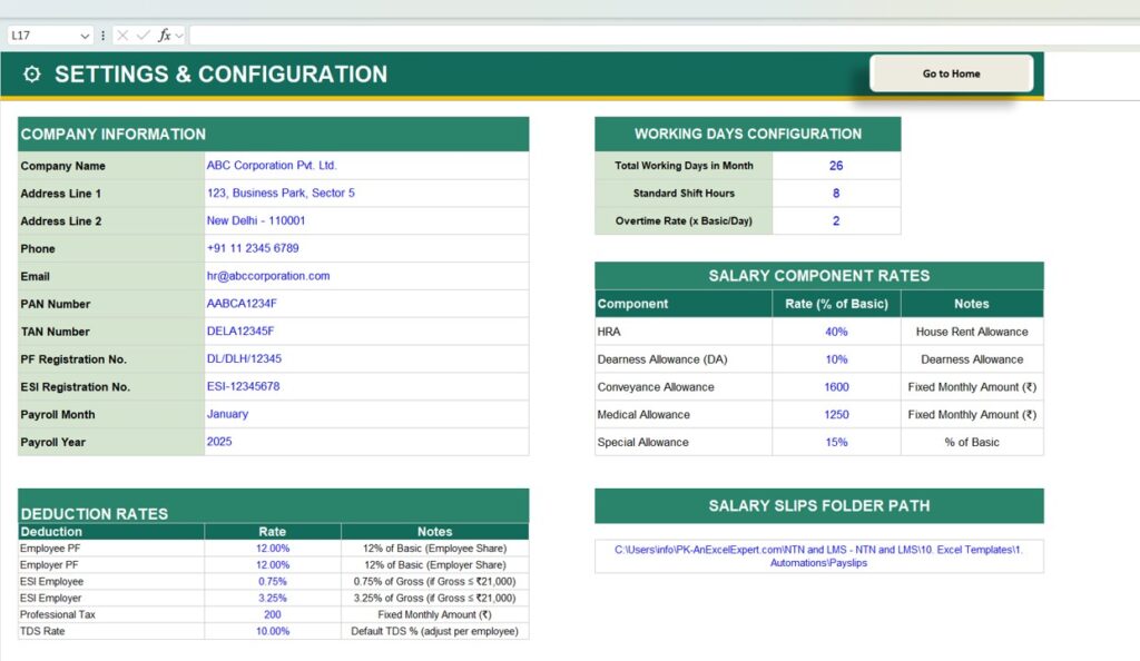 Payroll Calculator and Payslip Generator in Excel - Next Gen Templates