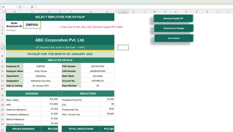 Payroll Calculator and Payslip Generator in Excel - Next Gen Templates