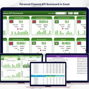 Personal Finance KPI Scorecard in Excel