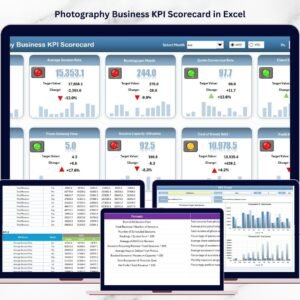 Photography Business KPI Scorecard in Excel