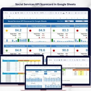 Social Services KPI Scorecard In Google Sheets