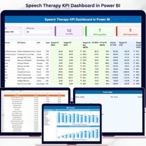 Speech Therapy KPI Dashboard in Power BI
