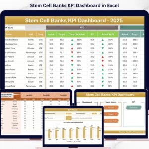 Stem Cell Banks KPI Dashboard in Excel