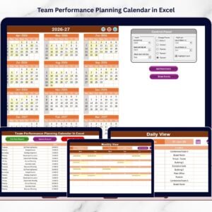 Team Performance Planning Calendar in Excel