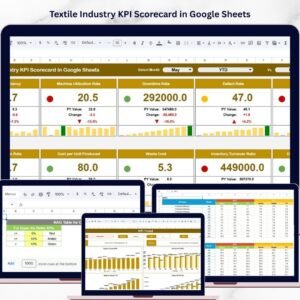 Textile Industry KPI Scorecard in Google Sheets
